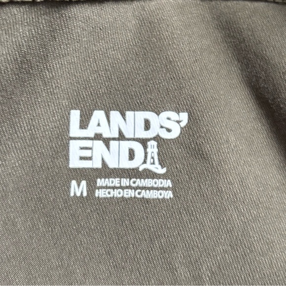 Lands' End Green Casual Pull On Cropped Jeans Pants Medium - Picture 4 of 6